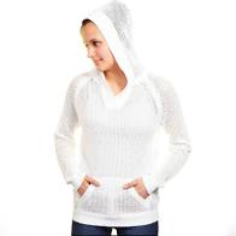 Shirt 469 Mesh Stitch Pullover Hooded Sweater